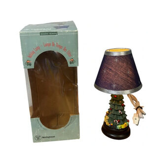 Westinghouse Electric Christmas Tree Mini Table Lamp Hand Painted Tested Works